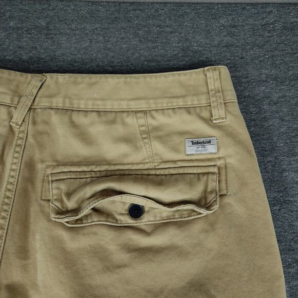 Timberland Cargo Short sz 32 Men Classic Fit Beige 9" 100% Cotton Hiking Camping - Picture 11 of 11